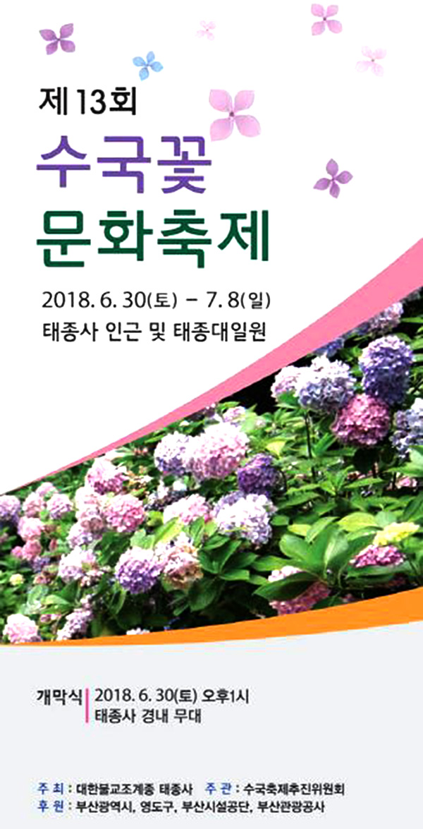부산/부산여행/부산축제/제13회 수국꽃 문화축제